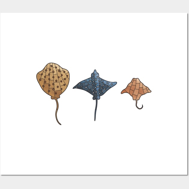 3 Stingrays Wall Art by DesignsByDoodle